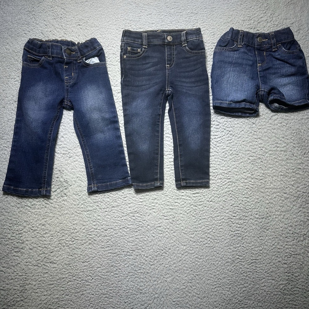 Denim Toddler Jeans Size 18M lot of 3 Garanimals Children's Place Wonder Nation